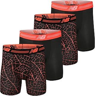 New Balance Men's Ultra Soft Performance 6" Boxer Briefs with No Fly (3-Pack of Underwear)
