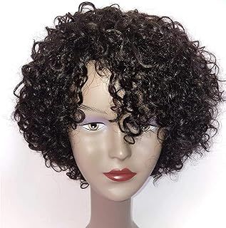 Morichy Short Curly Human Hair Wig 130% Density Human Hair Curly Wig Natural Color Human Hair Wigs for Black Women Afro Kinky Curly