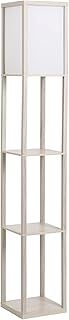 HOMCOM 3-Tier Floor Lamp, Floor Light with Storage Shelf, Reading Standing Lamp for Living Room, Bedroom, Kitchen, Dining Room, Office, Dorm, 160cm, Oak