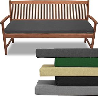 Bench Cushion Pad Outdoor Indoor - Garden Kitchen Furniture 3 Seaters 143x52x6cm Charcoal Grey Seat Foam Cushion - Non Slip Waterproof for Patio Rattan Sofa Swing Hammock