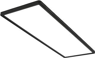 BRILONER - LED Panel, Ultra Slim Ceiling Light with Backlight Effect, 58x20x3 cm, 22W, 30000 lum, 4000K, LED Flush mount, Living Room, Office, Kitchen Ceiling Lights, Black