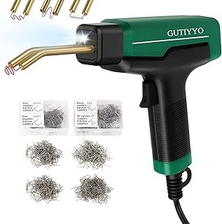 Plastic Welder, Plastic Welding Kit GUTIYYO Plastic Bumper Repair Kit with 400 PCS Hot Staples for Car Bumper Plastic Crack Repair and Any Plastic Product