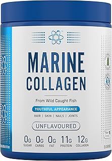 Applied Nutrition Marine Collagen Powder - Hydrolysed Collagen Protein, Healthy Skin, Hair, Nails (Unflavoured) (300g - 25 Servings)