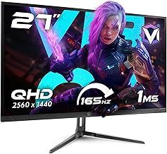 Vibox V27FHD165 Gaming Monitor - 27 Inch, FHD 1080p Resolution, 165Hz, 1ms, Adaptive Sync, VA Panel, HDMI & DisplayPort