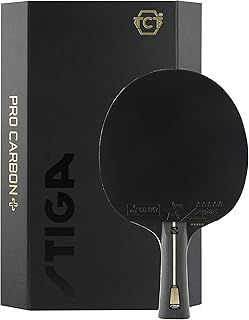 STIGA Pro Carbon + Table Tennis Bat, 5-Star Professional Table Tennis Bat for Advanced Offensive Players, ITTF Approved, Touch Carbon Technology