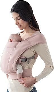 Ergobaby Embrace Baby Carrier for Newborns from Birth, Extra Soft & Ergonomic with Head Support, Blush Pink