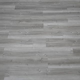 NUFLR Floor Tiles Self Adhesive Vinyl Flooring Grey Wood Effect Peel and Stick Floor Tile Vinyl Flooring Roll for Kitchen Living Room and Bathroom Planks 15X90cm 10pcs (1.35m²)