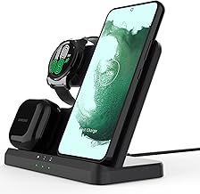 Wireless Charger for Samsung S24 Ultra, 3in1 Wireless Charger for Galaxy S25 S24 S23 S22 Ultra S21+ S20 FE S10 Note 20/10 Z Filp Fold 4 3,Watch 5 Pro/4 Classic/3/Active 2 Gear S4 S3, Buds 2/Pro/Live