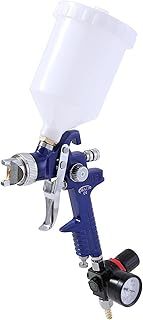 ORAZIO HVLP Paint Spray Gun Gravity Feed 2.0mm Copper Nozzle 600CC Paint Sprayer with Air Pressure Regulator for Vehicles Furniture Fence Surface Coating Decorating 22142120