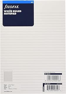 Filofax A5 Ruled Notepad - White