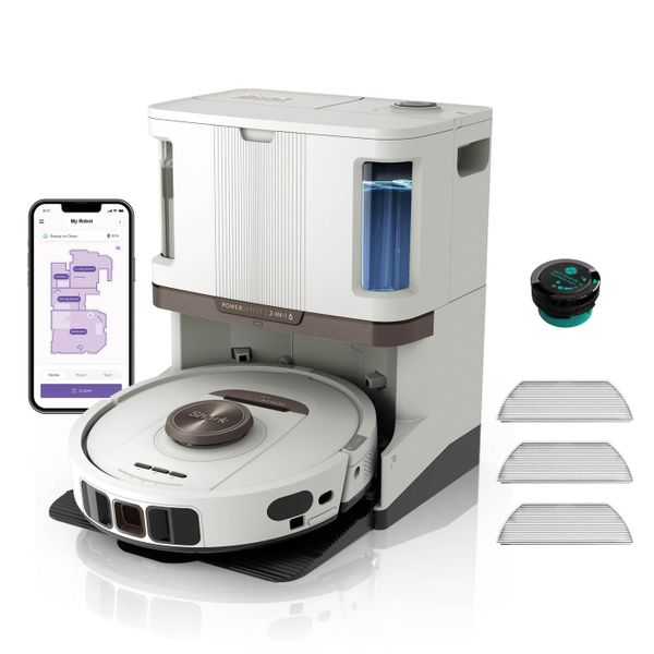 Shark PowerDetect Robot Vacuum and Mop - 3D LiDAR Navigation - White