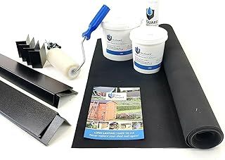 SkyGuard Rubber Roof Kit For Garden Rooms & Outbuildings, EPDM Membrane Trims & Adhesives - Longer Lasting Alternative to Roofing Felt for Sheds (2.1m x 2.5m)