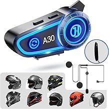 Ravinte Motorcycle Helmet Headset, Motorbike Helmet Speaker, Wireless 5.3 Single-Person Headphone with Waterproof Noise Cancellation, Motorcycle Helmet Headset Speaker Earphone