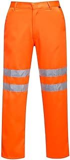 Portwest Hi-Vis Poly-cotton Trouser, Size: M, Colour: Orange, RT45ORRM