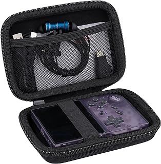 Khanka Hard Carrying Case for Anbernic RG35XX Plus / RG35XX Retro Handheld Game Console,Storage Cover with 1 HDMI Adapter,1 Screen Protector(RG35XX Plus / RG35XX Console Not Included)