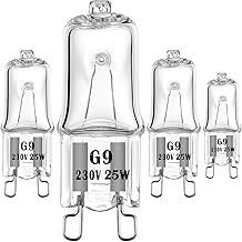 4 x G9 Halogen Oven Bulbs 25W 230V for Oven and Microwave Oven Cooker Bulb Wax Melt 370lm 300 Degree C Heat Tolerant Light Bulbs