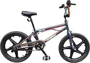 XN Tailwhip MAG 20" Freestyle BMX, Single Speed, 2x Stunt Pegs - Neo Chrome Jet Fuel