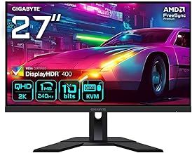 GIGABYTE M27Q X 27" QHD Gaming Monitor - 2560 x 1440, 240Hz, 1ms, 250 cd/m², FreeSync Premium, Display HDR400, HDMI 2.0, Displayport 1.4