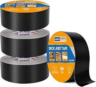 ADHES Weather Resistant & Waterproof Joist Tape - 5cm x 5m, 4 Rolls, Ideal for Wood Decks, Beams, Roof, Outdoor Construction
