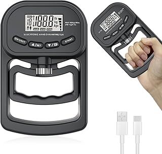Grip Strength Tester, 180KG / 396LBS Digital Hand Grips Strengthener, Grip Strength Tester for Strength Testing and Training for Athletes and Home Use