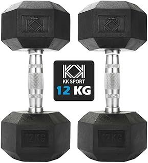 Hex Dumbbell Set - Dumbbell Weights For Weight Training - Hex Dumbbells Set With Rubber-Coated Heads, Stainless-Steel Core & Knurled Chrome Handle - At Home Or Gym Equipment For Weight Lifting