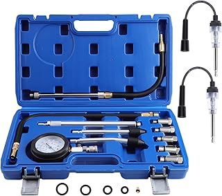 WiMas 13PCS Engine Cylinder Compression Tester Kit - Compression Gauge Diagnostic Tool with Spark Plug Tester