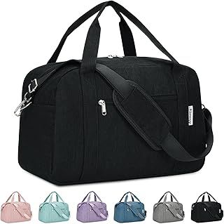 for Easyjet Cabin Bag 45X36X20 Underseat Travel Duffel Bag Holdall Tote with Wet Pocket Carry on Luggage Overnight for Women and Men 25L (Black)