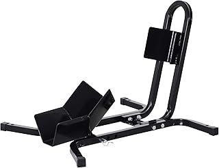 HOMCOM Metal Motorcycle Motorbike Wheel Chock Locking Stand System 17”,19”,21”/43,48,51 Cm Front Wheels Steel Adjustable Fixing Tyre Holder Support