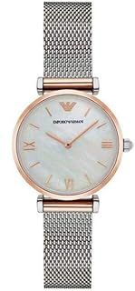 Emporio Armani Women's Two-Hand, Silver-Tone Stainless Steel Watch, 32mm case size