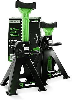Axle Stands 3 Tons with Rubber Pad | Stabilizing Jack Stands Pack of 2 | Lifting Height 11.6-16.7 Inches | Car Lift | Heavy-Duty Car Stands 3 Tons (6,600 lbs) | Durable Axle Stands (x2)