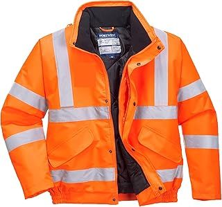Portwest RT32 Waterproof Reflective Hi-Vis Winter Bomber Jacket Orange, Medium