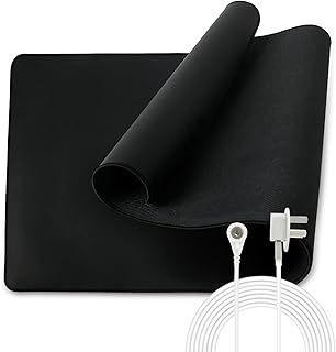 Earthing Mat UK, Grounding Mat, Grounding Mouse Pad for Bed, Feet, Yoga, Better Sleep (15inch x 23.6Inch)