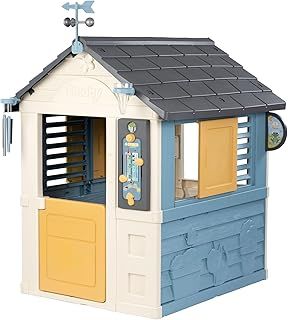Smoby - 4 Seasons Playhouse for Children includes playful weather activities, Educational outdoor garden house for Kids