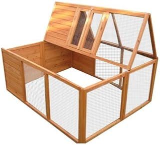 Fully Folding Sheltered Rabbit Run Hutch, 48-inch