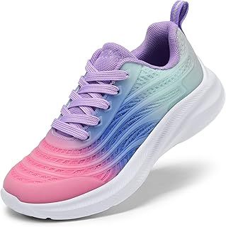 DREAM PAIRS Trainers for Boys Girls Lace-up Athletic Sneakers Durable Kids Running Shoes