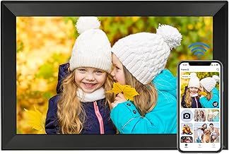 Digital Photo Frame 15.6 Inch, 1920 * 1080 HD IPS Touch Screen Wifi Digital Picture Frame, 32GB Electronic Photo Frame, Auto-Rotate, Wall Mountable, Easy to Share Photos and Videos via APP