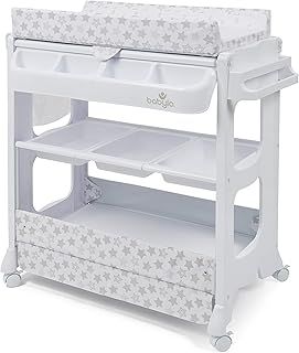 BABYLO Smart Changer with Bath Unit with Clever and Convenient Storage, Metric Moon and Stars