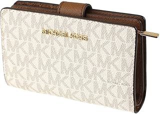 Michael Kors Jet Set Travel Wallet, Black, Women-Adults, Unisex, Leather, Wallet, Bi-Fold, Coin Compartment