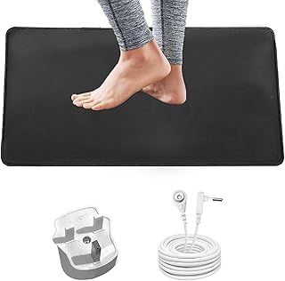 Grounding Mat Earthing UK for Improved Sleep, Grounding Mat with 4.5M Cord, 30x60cm Earth Mat Grounding Sheet for Improved Sleep, Reduced Anxiety, Pain, Inflammation, Headache Relief