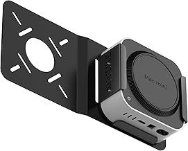 AODUKE Aluminum Alloy Mac Mini M4 VESA bracket, Mac Mini 2024 Dock Stand, Mac Mini M4 Pro VESA Monitor Arm Extension Plate, Compatible with 75X75/100X100MM Hole distance-AJM4-BMAX