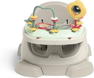 Mamas & Papas Baby Bug Booster Seat for Dining, Detachable Tray, Harness, Adjustable Seat and Non-Slip Feet, Clay