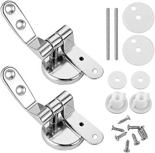 upain Toilet Seat Hinges Replacement Chrome Finished Toilet Seat Hinge for Wooden Resin for Toilet Seats with Fittings and Repair Parts
