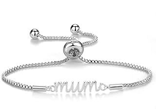 Philip Jones Silver Plated Mum Bracelet Created with Zircondia® Crystals