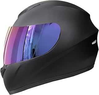 Zorax ZOR-819 Matt Black L (59-60cm) Full Face Motorbike Motorcycle Helmet Road Legal ECE 2206 + Iridium Visor
