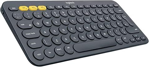 Logitech K380 Wireless Multi-Device Keyboard, QWERTY Italian Layout - Black - Dark Grey