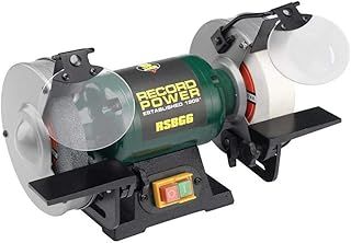 Record Power RSBG8 Bench Grinder 8-inch, Green,white,grey,silver