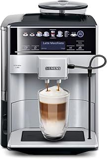 SIEMENS EQ6 plus S300, Fully Automatic Bean to Cup Espresso Coffee Machine with Cappuccinatore milk system, 10 coffee beverages, 2 user profiles - TE653M11GB, Titanium