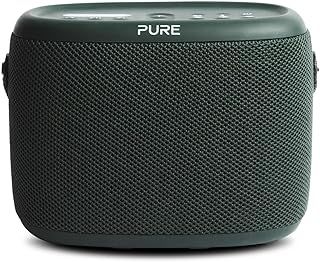 Pure Woodland Outdoor Speaker with Bluetooth & DAB+/FM Radio (waterproof IP67, robust, portable, 14h battery - perfect for garden & camping) Green