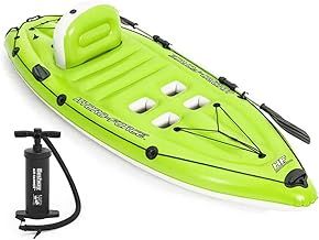 Bestway Hydro-Force Inflatable Kayak | Koracle Inflatable Boat Complete Set For Fishing With Hand Pump, Paddle and Storage Bag, 1 Person Capacity Multiple Styles