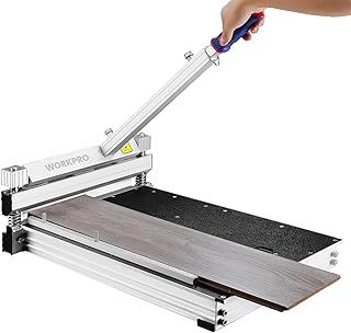 WORKPRO 340 mm Laminate Floor Cutter, Laminate Flooring Tools for Multi-Layer Flooring, Parquet, Rubber Concave Base, LVT, VCT, SPC, LVP, WPC and Vinyl Plank